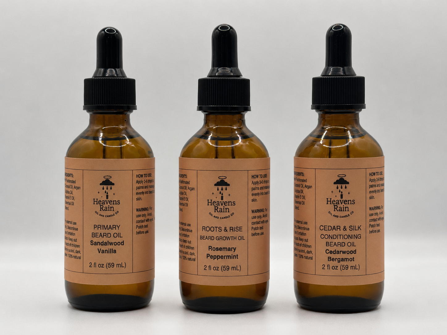 Heaven's Rain Cedar & Silk Beard Oil — Conditioning (2oz)