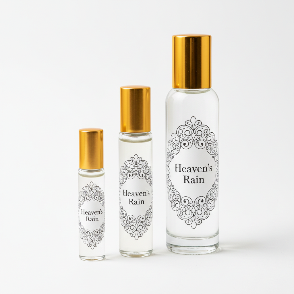 Heaven's Rain Pure Oil Roll-On Sizes